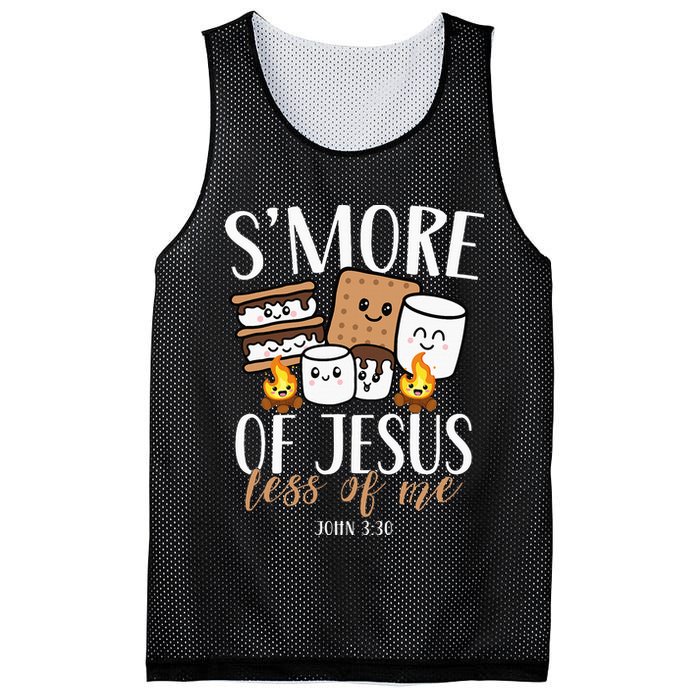 Smore Of Jesus Less Of Me Christian Camper Mesh Reversible Basketball Jersey Tank