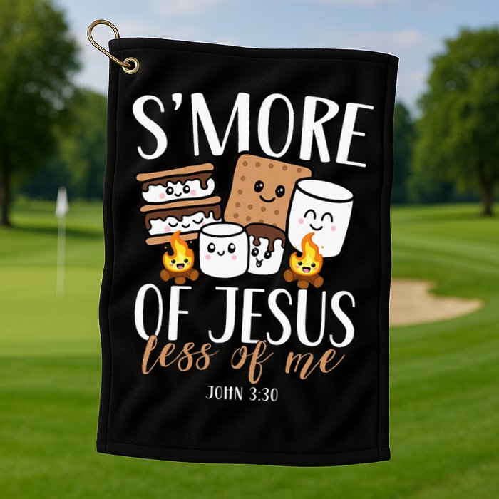 Smore Of Jesus Less Of Me Christian Camper Golf Towel