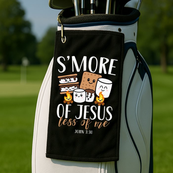 Smore Of Jesus Less Of Me Christian Camper Golf Towel