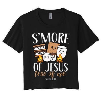 Smore Of Jesus Less Of Me Christian Camper Crop Top