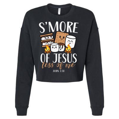 Smore Of Jesus Less Of Me Christian Camper Cropped Pullover Crew