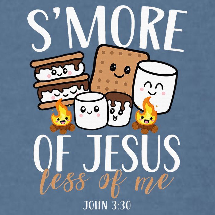Smore Of Jesus Less Of Me Christian Camper Garment-Dyed Sweatshirt