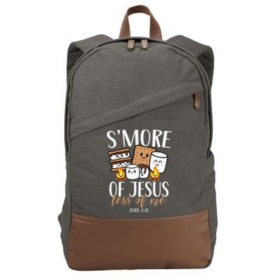 Smore Of Jesus Less Of Me Christian Camper Cotton Canvas Backpack