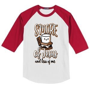 SMore Of Jesus And Less Of Me Kids Colorblock Raglan Jersey