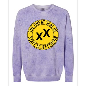 State Of Jefferson Secession Conservative Colorblast Crewneck Sweatshirt