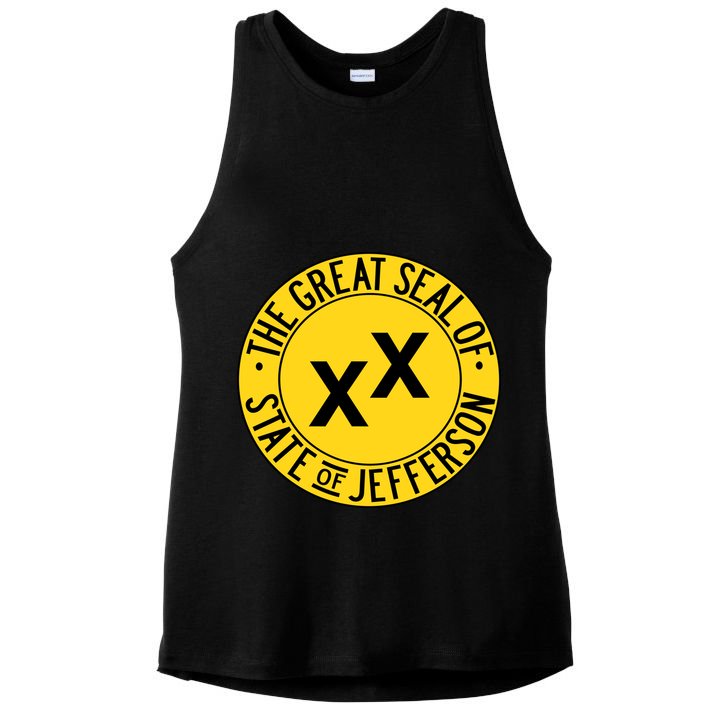 State Of Jefferson Secession Conservative Ladies PosiCharge Tri-Blend Wicking Tank