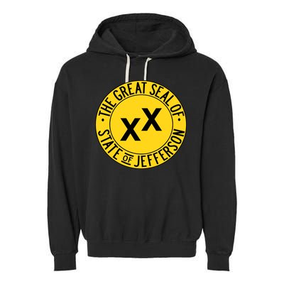State Of Jefferson Secession Conservative Garment-Dyed Fleece Hoodie