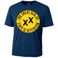State Of Jefferson Secession Conservative Cooling Performance Crew T-Shirt