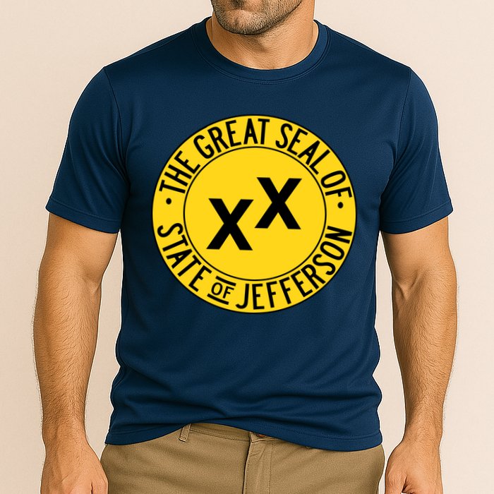 State Of Jefferson Secession Conservative Cooling Performance Crew T-Shirt