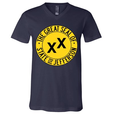 State Of Jefferson Secession Conservative V-Neck T-Shirt