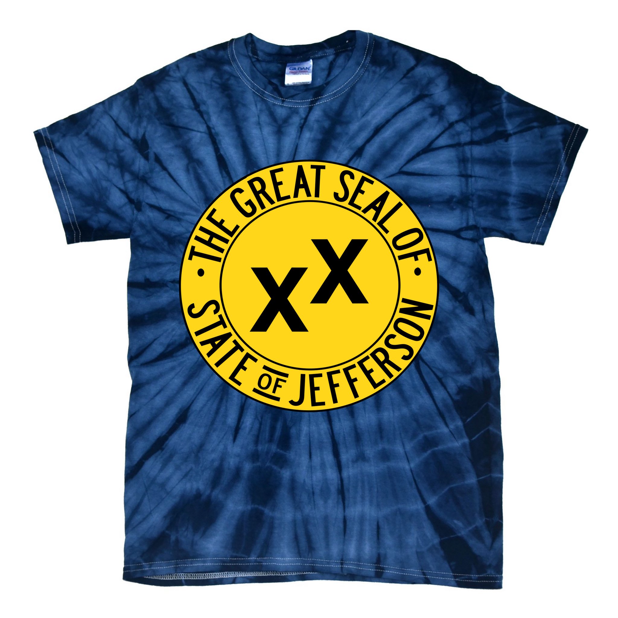 State Of Jefferson Secession Conservative Tie-Dye T-Shirt