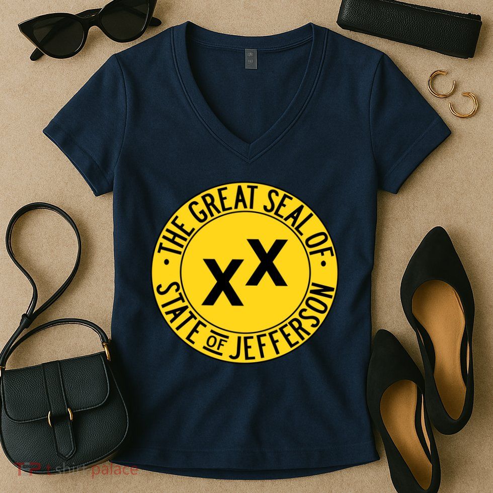State Of Jefferson Secession Conservative Women's V-Neck T-Shirt