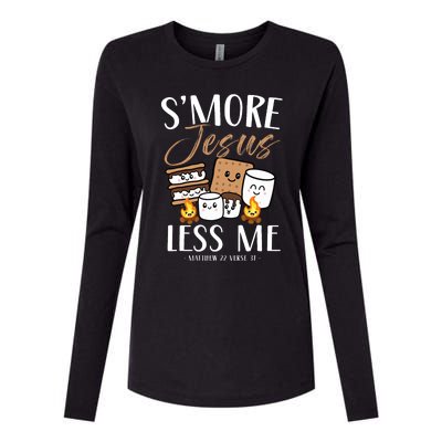 Smore Of Jesus Less Me Christian Camper Church Camping Gifts Womens Cotton Relaxed Long Sleeve T-Shirt