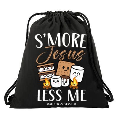 Smore Of Jesus Less Me Christian Camper Church Camping Gifts Drawstring Bag