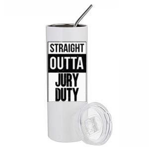 Straight Outta Jury Duty Funny Jury For Juror 2023 Stainless Steel Tumbler