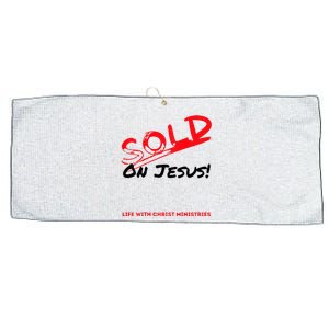 Sold On Jesus Cross Large Microfiber Waffle Golf Towel