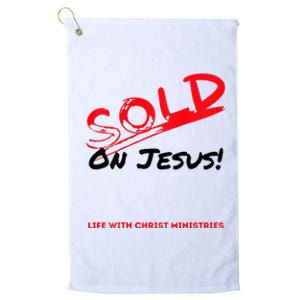 Sold On Jesus Cross Platinum Collection Golf Towel