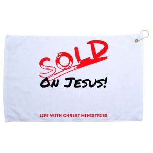 Sold On Jesus Cross Grommeted Golf Towel