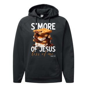 SMore Of Jesus Less Of Me Funny Christian Smore Performance Fleece Hoodie