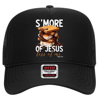 SMore Of Jesus Less Of Me Funny Christian Smore High Crown Mesh Back Trucker Hat