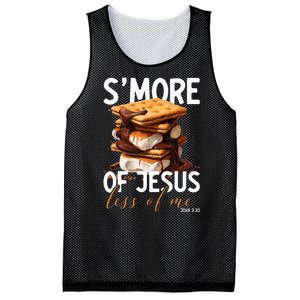 SMore Of Jesus Less Of Me Funny Christian Smore Mesh Reversible Basketball Jersey Tank