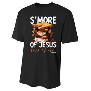 SMore Of Jesus Less Of Me Funny Christian Smore Performance Sprint T-Shirt