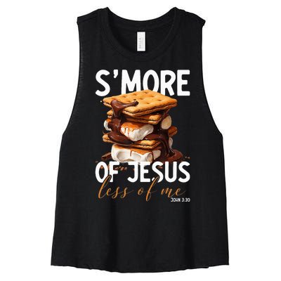 SMore Of Jesus Less Of Me Funny Christian Smore Women's Racerback Cropped Tank