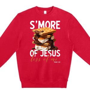 SMore Of Jesus Less Of Me Funny Christian Smore Premium Crewneck Sweatshirt