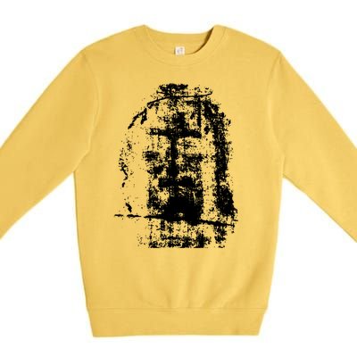 Sketch Of Jesus Face Portrait Premium Crewneck Sweatshirt