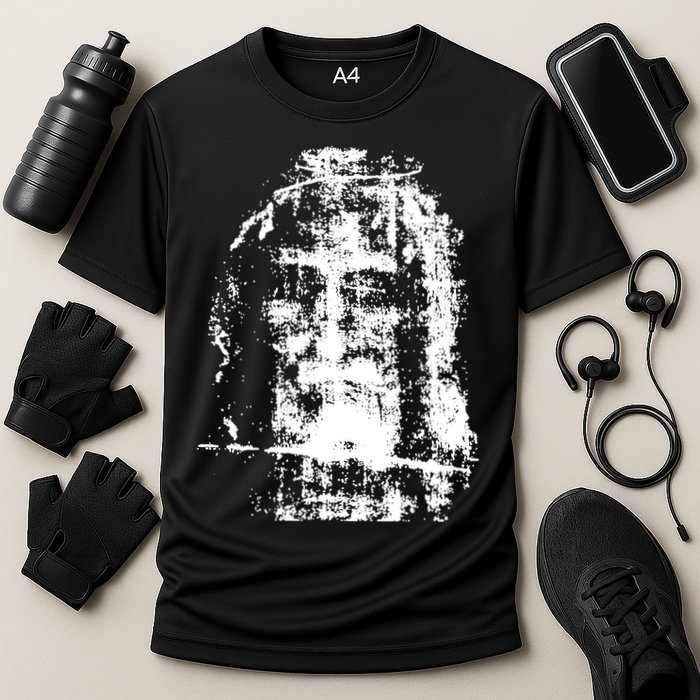Sketch Of Jesus Face Portrait Performance Shirt