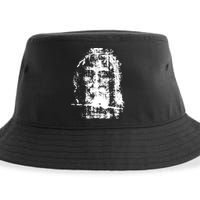 Sketch Of Jesus Face Portrait Sustainable Bucket Hat