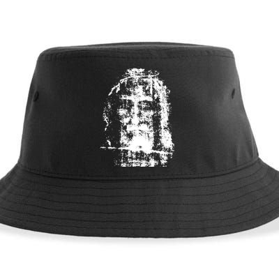 Sketch Of Jesus Face Portrait Sustainable Bucket Hat