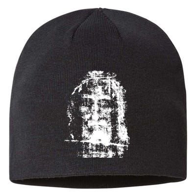 Sketch Of Jesus Face Portrait Sustainable Beanie