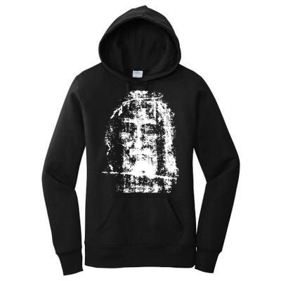 Sketch Of Jesus Face Portrait Women's Pullover Hoodie