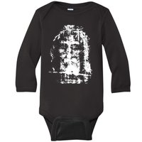 Sketch Of Jesus Face Portrait Baby Long Sleeve Bodysuit