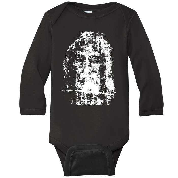 Sketch Of Jesus Face Portrait Baby Long Sleeve Bodysuit