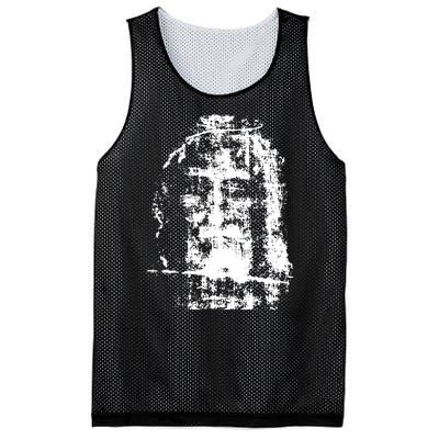 Sketch Of Jesus Face Portrait Mesh Reversible Basketball Jersey Tank