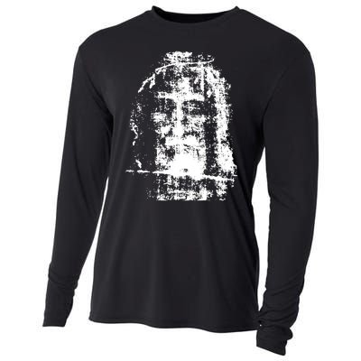 Sketch Of Jesus Face Portrait Cooling Performance Long Sleeve Crew