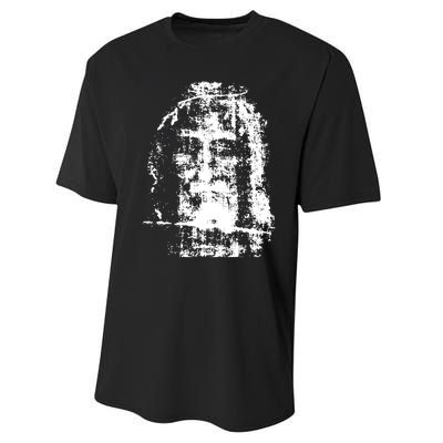 Sketch Of Jesus Face Portrait Performance Sprint T-Shirt