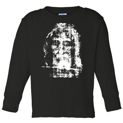 Sketch Of Jesus Face Portrait Toddler Long Sleeve Shirt