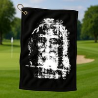 Sketch Of Jesus Face Portrait Golf Towel