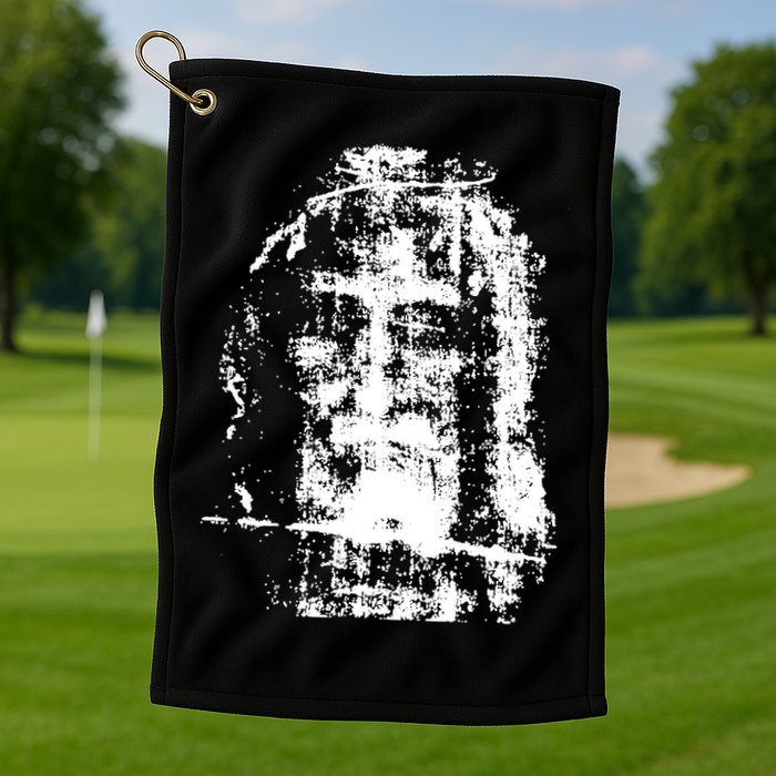 Sketch Of Jesus Face Portrait Golf Towel