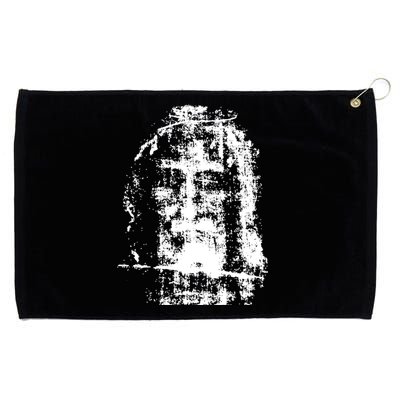 Sketch Of Jesus Face Portrait Grommeted Golf Towel