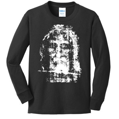 Sketch Of Jesus Face Portrait Kids Long Sleeve Shirt