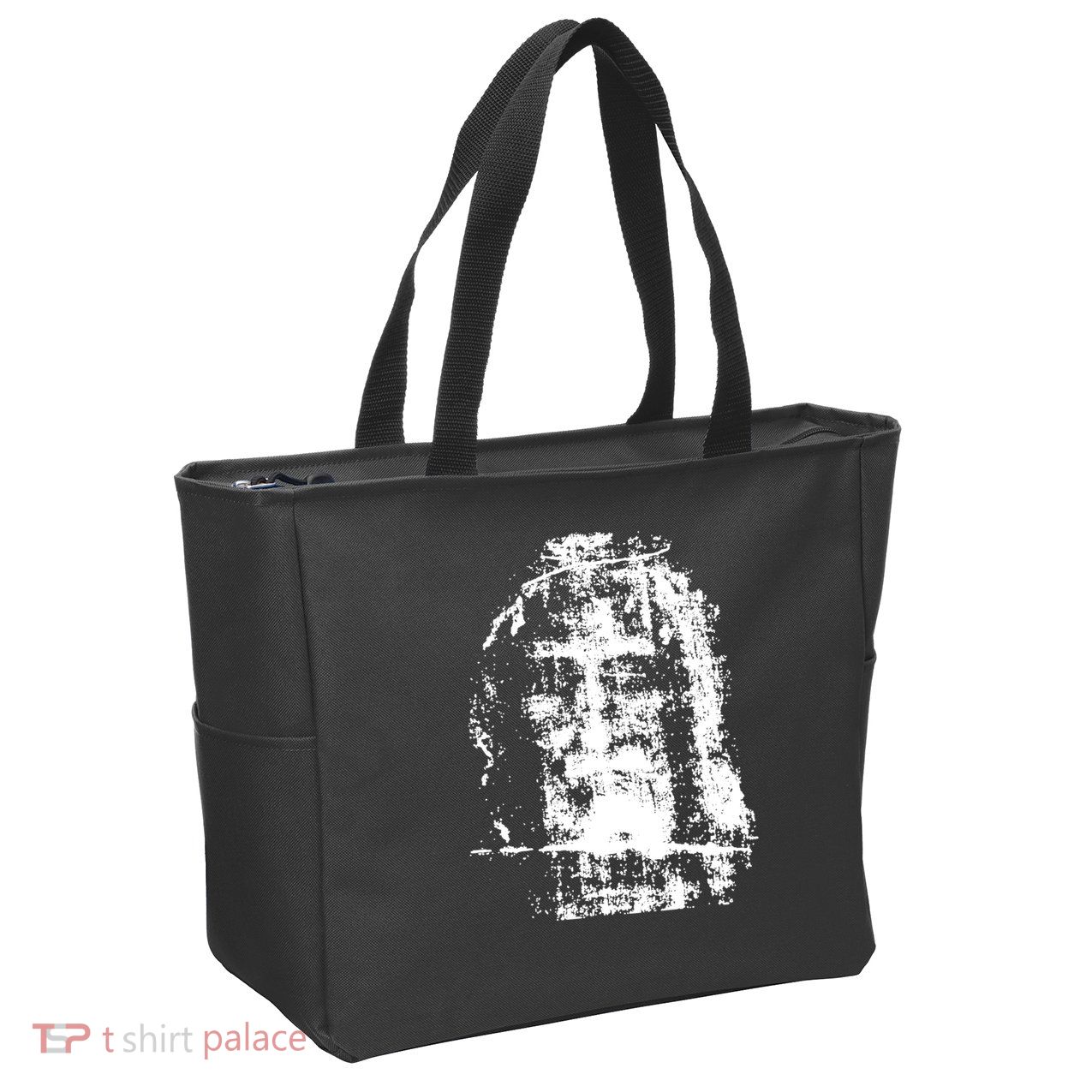 Sketch Of Jesus Face Portrait Zip Tote Bag