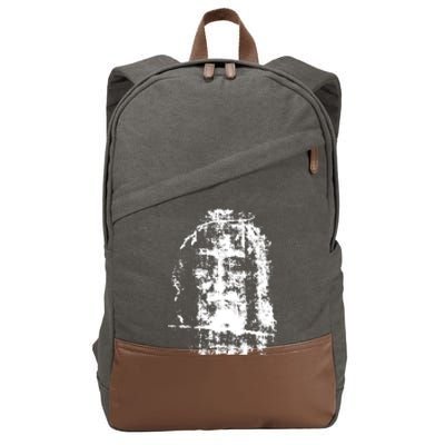 Sketch Of Jesus Face Portrait Cotton Canvas Backpack