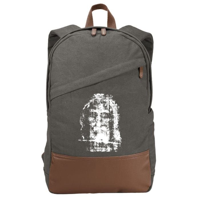 Sketch Of Jesus Face Portrait Cotton Canvas Backpack