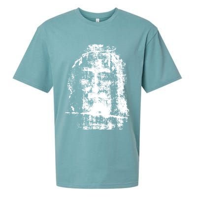 Sketch Of Jesus Face Portrait Sueded Cloud Jersey T-Shirt
