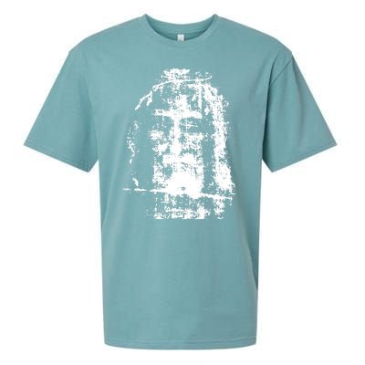 Sketch Of Jesus Face Portrait Sueded Cloud Jersey T-Shirt