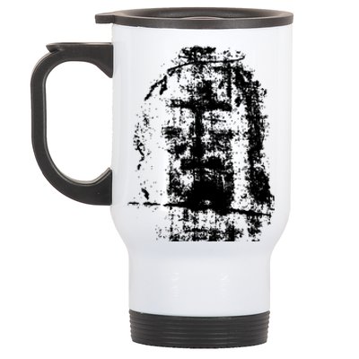 Sketch Of Jesus Face Portrait Stainless Steel Travel Mug